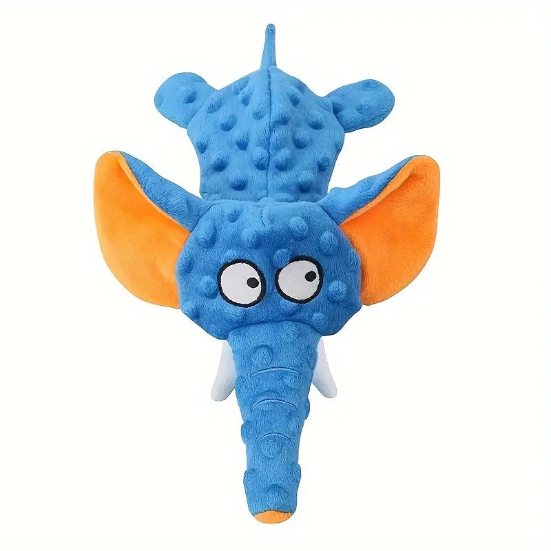 Pet Plush Chew Toy Voice Animal Shape Bite Resistant Interactive Teeth Cleaning Puzzle Toy for Dogs Cats Training Play Supplies