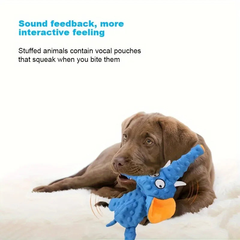 Pet Plush Chew Toy Voice Animal Shape Bite Resistant Interactive Teeth Cleaning Puzzle Toy for Dogs Cats Training Play Supplies