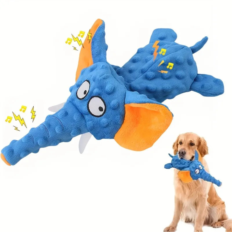 Pet Plush Chew Toy Voice Animal Shape Bite Resistant Interactive Teeth Cleaning Puzzle Toy for Dogs Cats Training Play Supplies