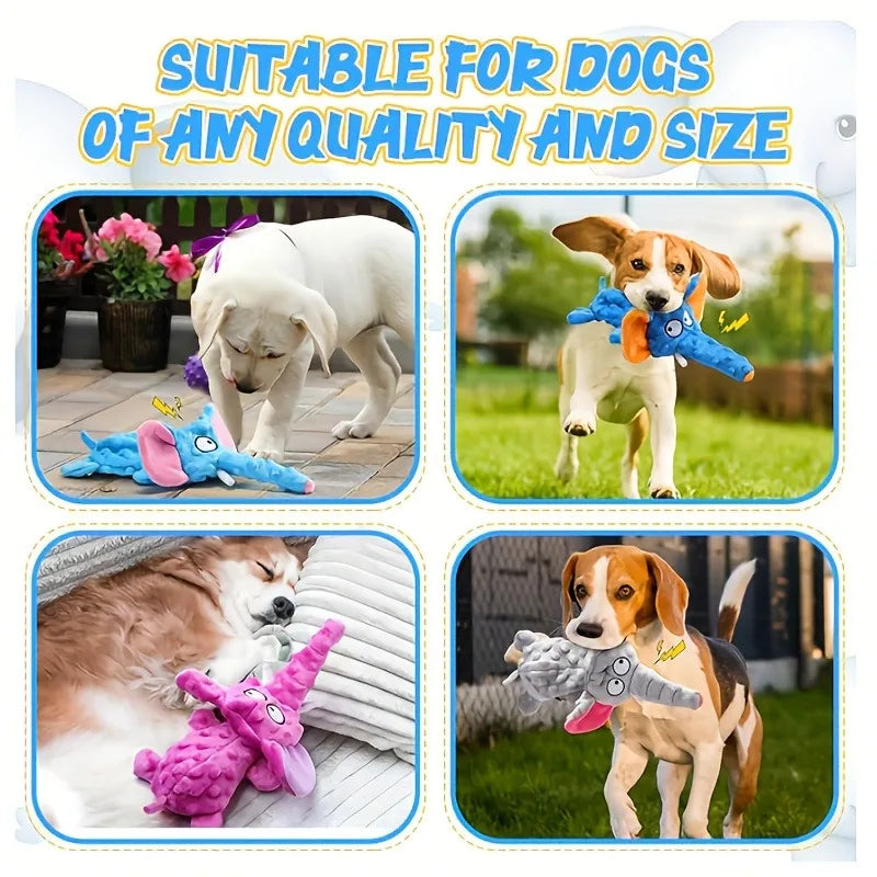 Pet Plush Chew Toy Voice Animal Shape Bite Resistant Interactive Teeth Cleaning Puzzle Toy for Dogs Cats Training Play Supplies