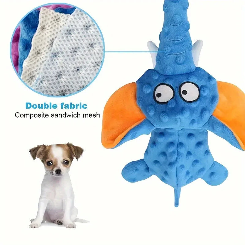 Pet Plush Chew Toy Voice Animal Shape Bite Resistant Interactive Teeth Cleaning Puzzle Toy for Dogs Cats Training Play Supplies